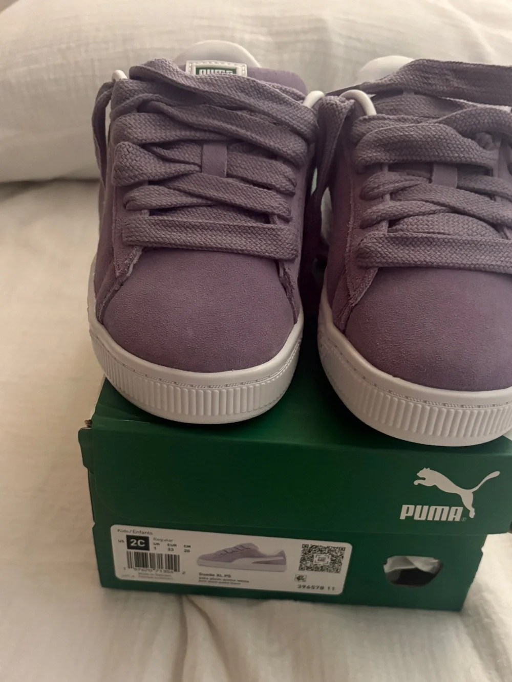 Puma Kids' Lilac Suede Low-Top Sneakers